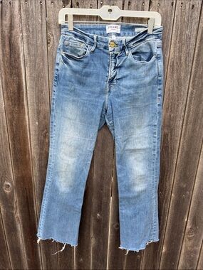 Frame la crop mini boot Denim Light Blue Cropped Straight Jeans